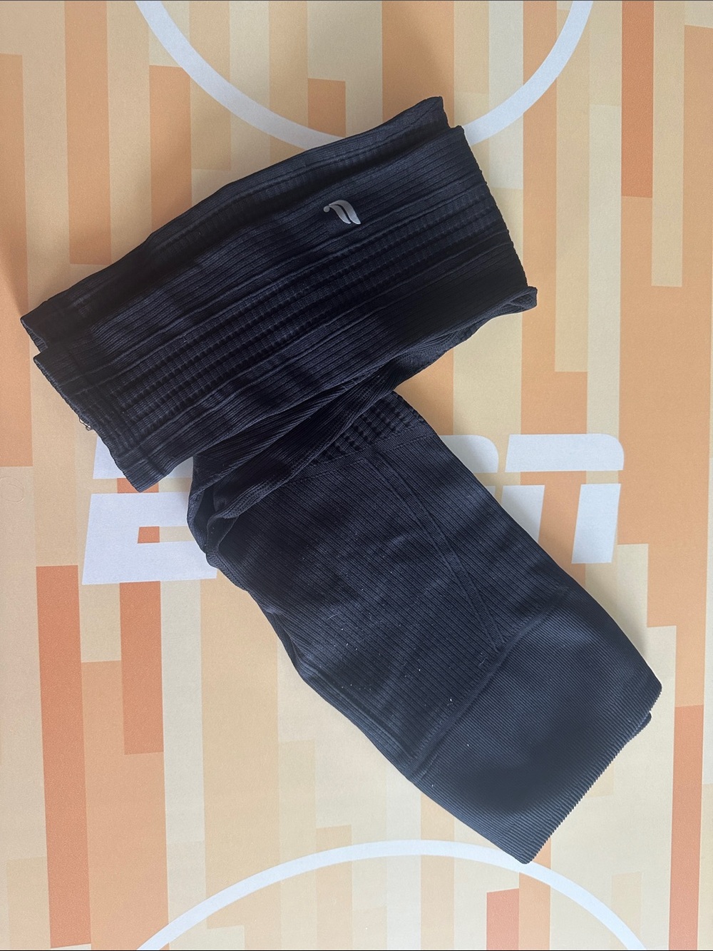 Fabletics Black Ribbed High-Waist Leggings
